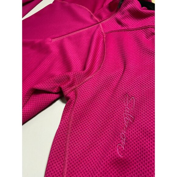 Salomon Pink Womens 1/4 Zip Long Sleeve Top Size Large Magenta Outdoor Mockneck - Picture 10 of 16